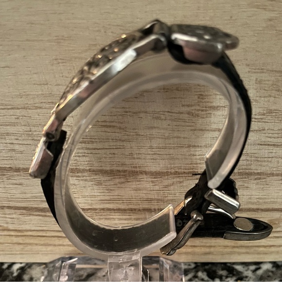 Brighton, black, leather and silver bracelet - Picture 4 of 8